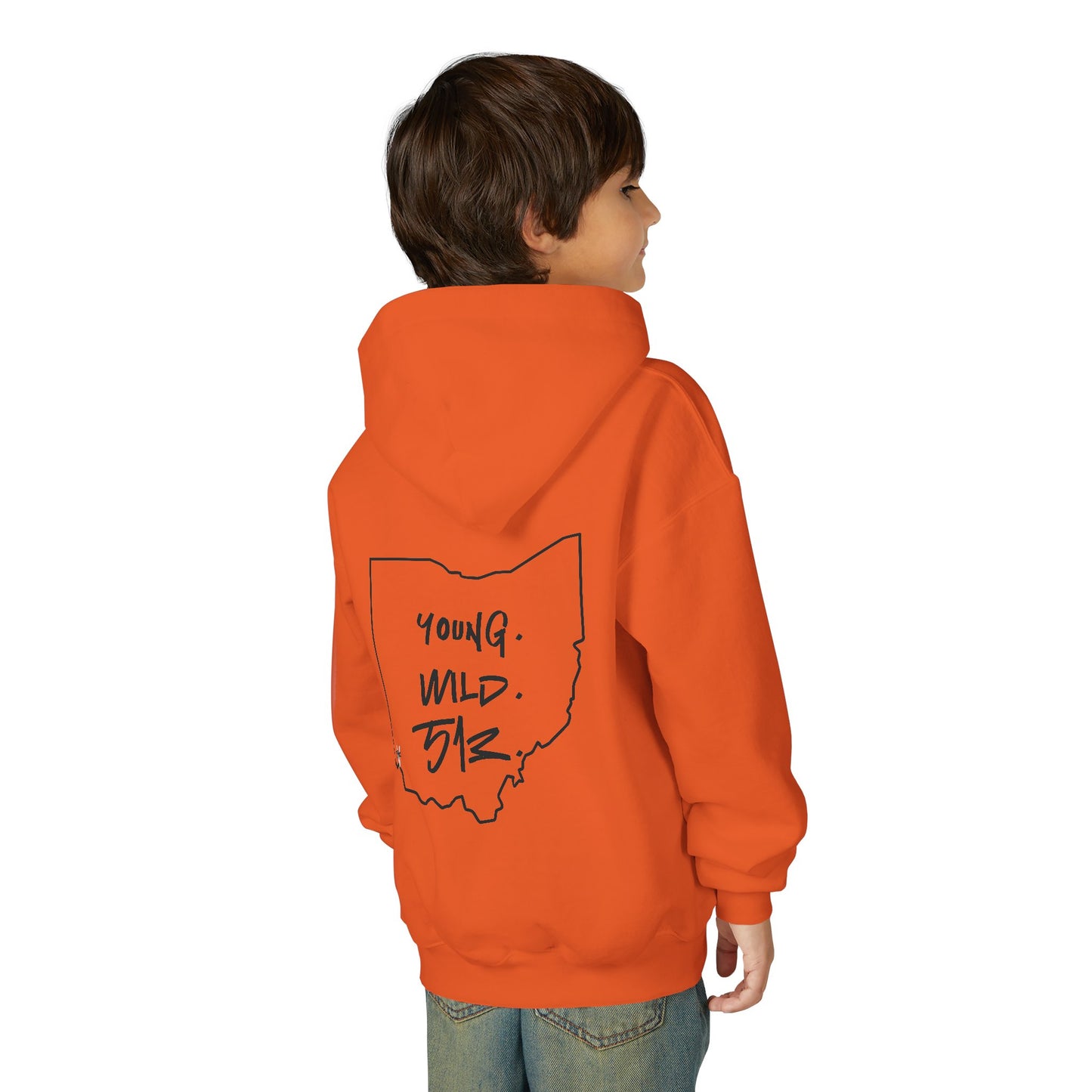 Kids' Young. Wild. 513. Heavy Blend Hoodie
