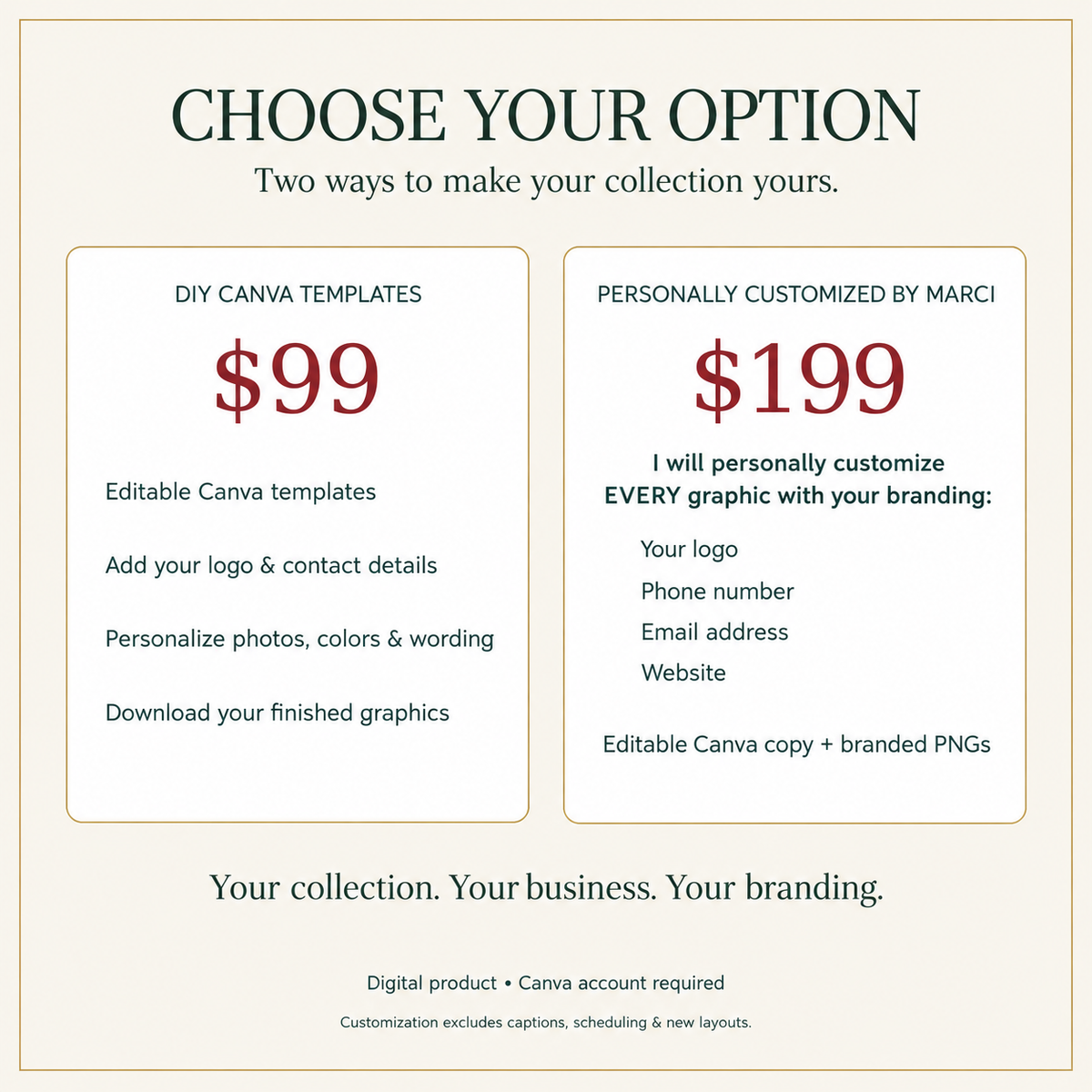 The Home Exterior Holiday Collection | 50 Canva Templates