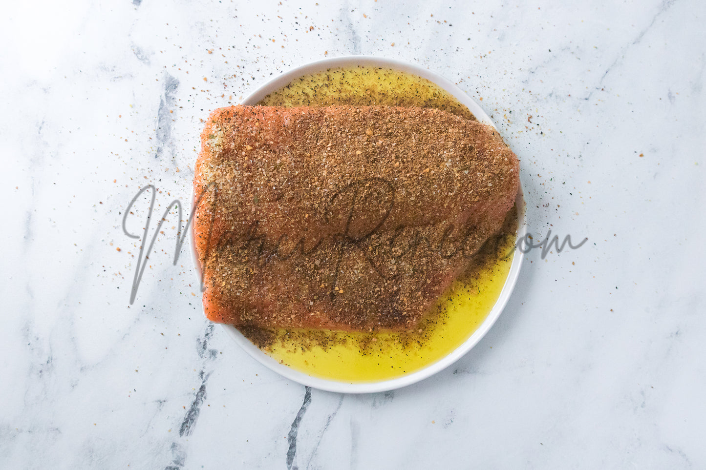 Air Fryer Salmon and Asparagus (PLR)