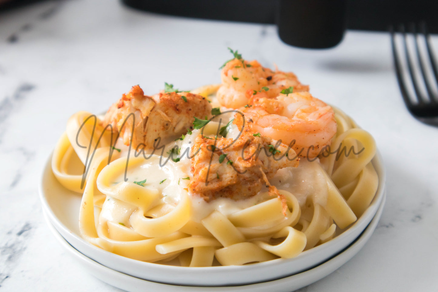 Air Fryer Chicken & Shrimp Alfredo (PLR)