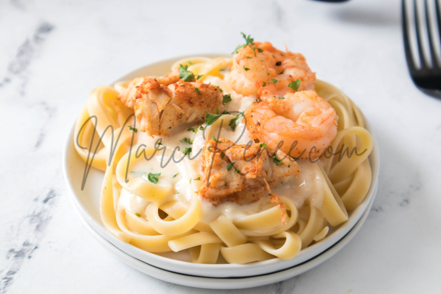 Air Fryer Chicken & Shrimp Alfredo (PLR)