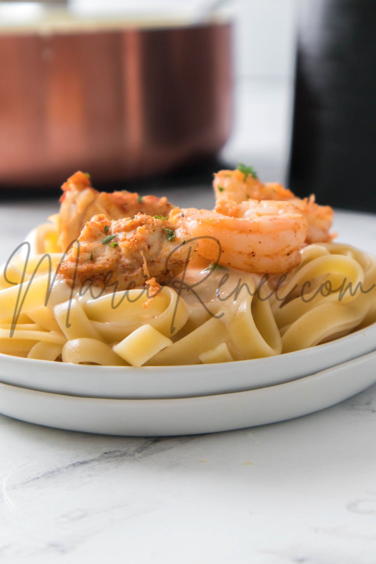 Air Fryer Chicken & Shrimp Alfredo (PLR)