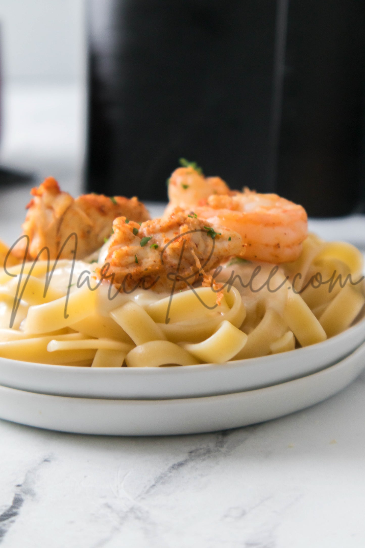 Air Fryer Chicken & Shrimp Alfredo (PLR)