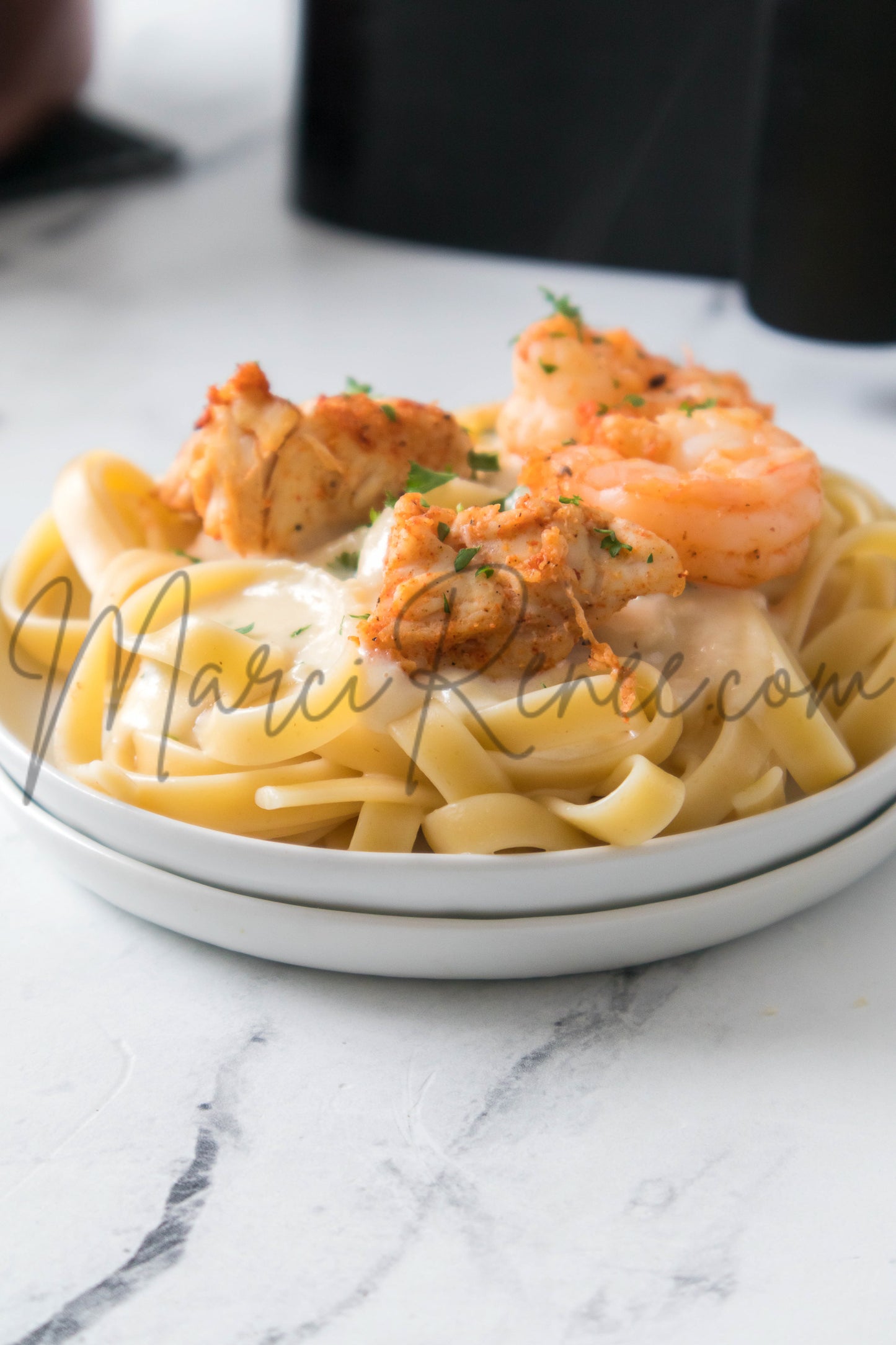 Air Fryer Chicken & Shrimp Alfredo (PLR)