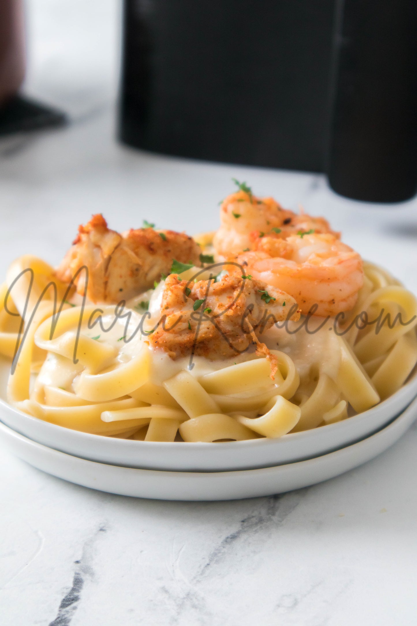 Air Fryer Chicken & Shrimp Alfredo (PLR)