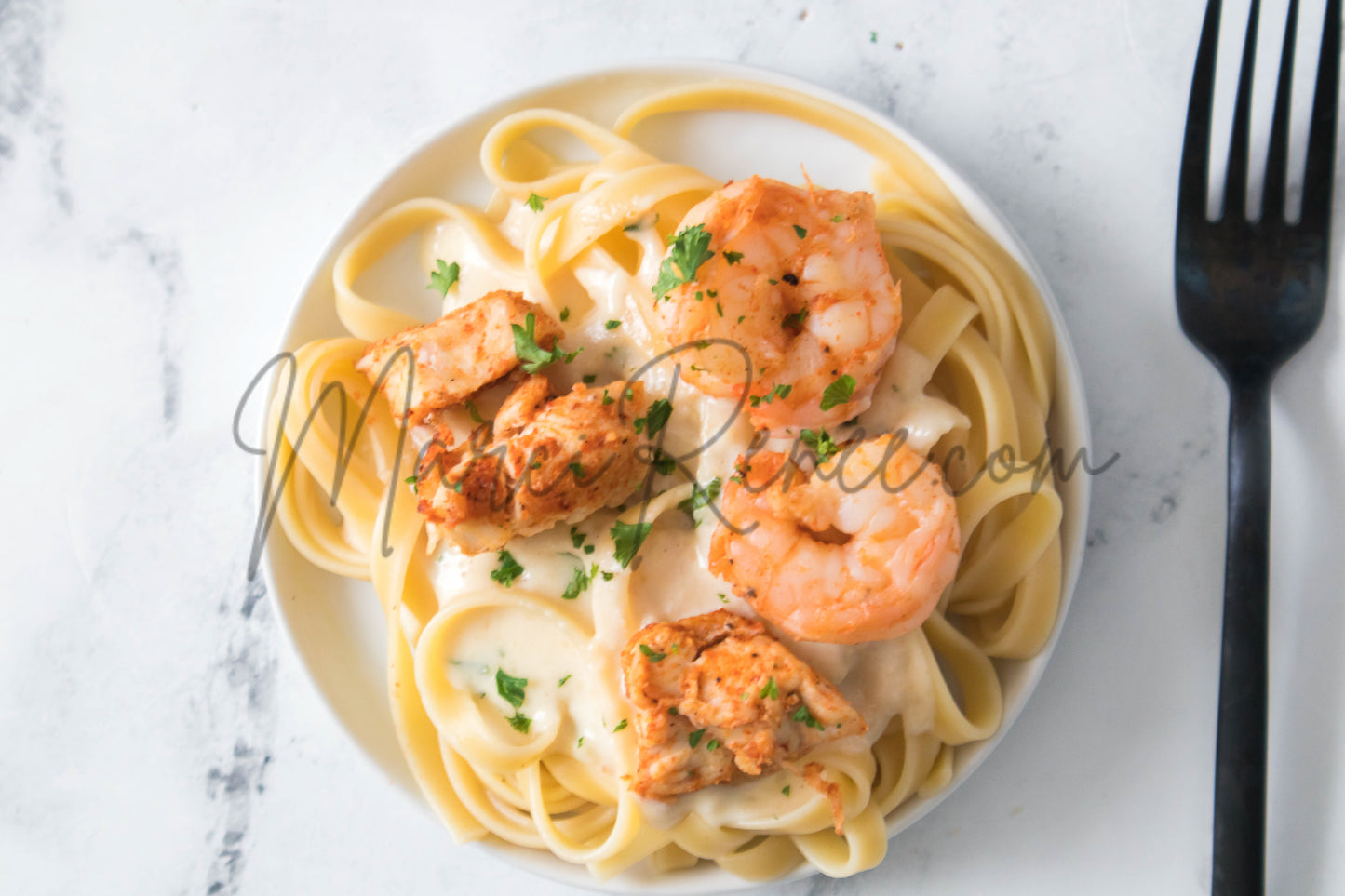 Air Fryer Chicken & Shrimp Alfredo (PLR)