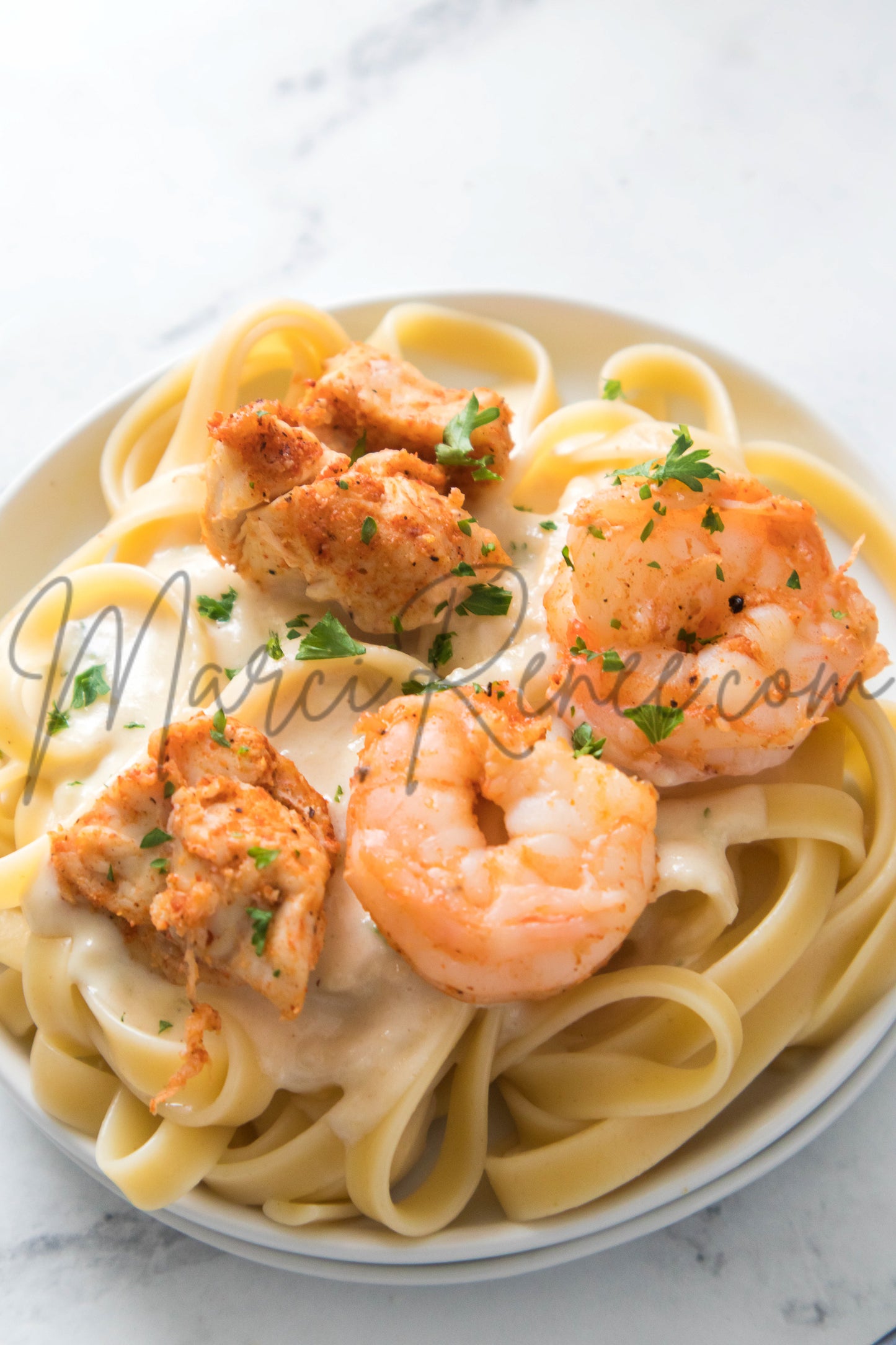 Air Fryer Chicken & Shrimp Alfredo (PLR)