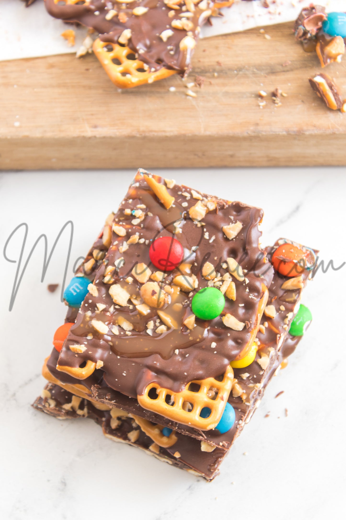 Chocolate Caramel Pretzel Bark (PLR)