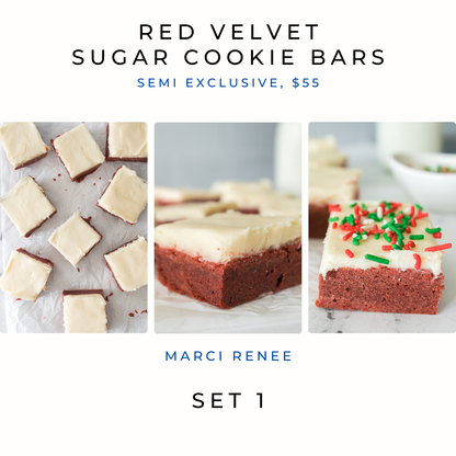 Red Velvet Sugar Cookie Bars (Semi)