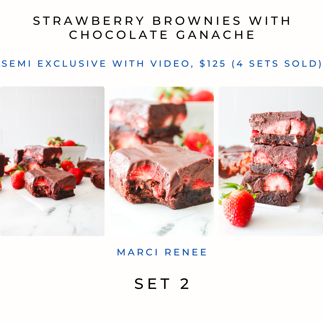 Strawberry Brownies with Chocolate Ganache (Semi With Video)