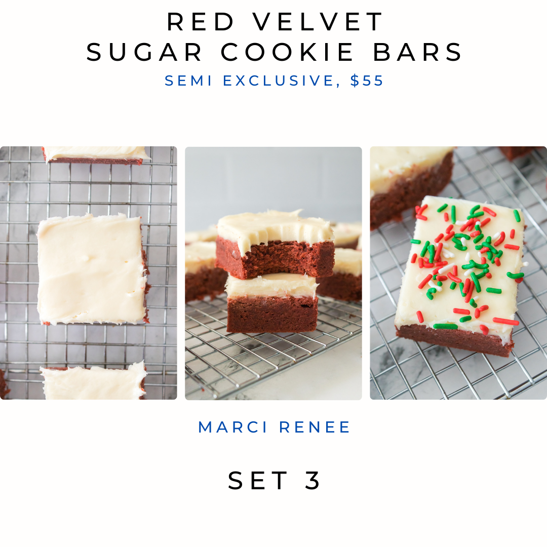 Red Velvet Sugar Cookie Bars (Semi)