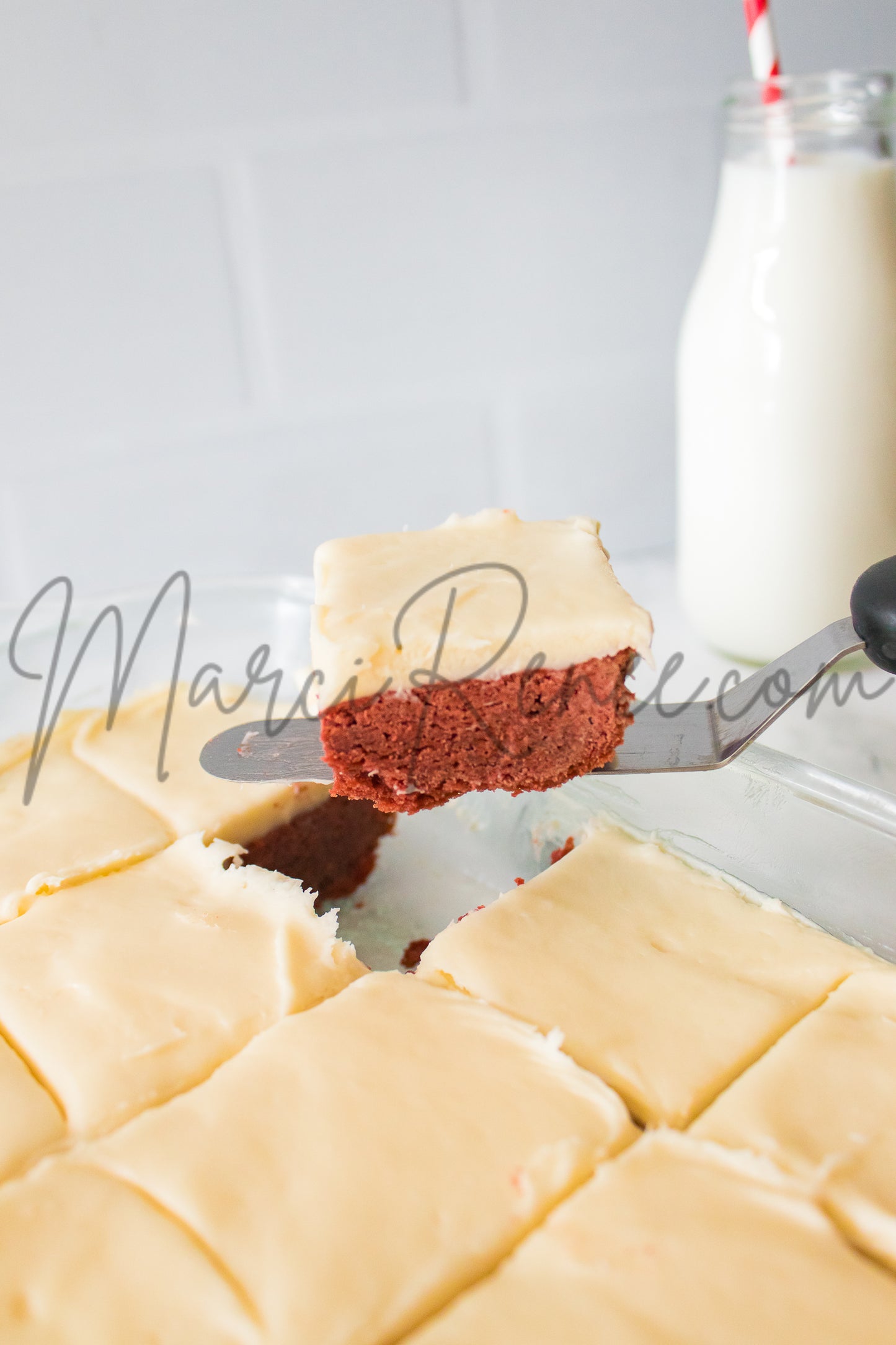 Red Velvet Sugar Cookie Bars (Semi)