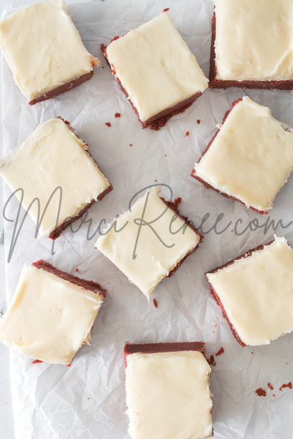 Red Velvet Sugar Cookie Bars (Semi)