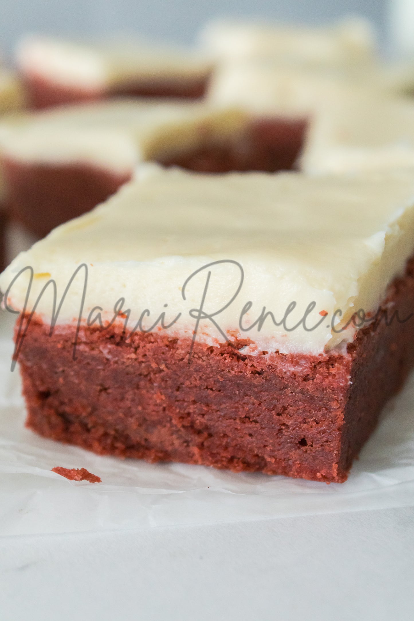 Red Velvet Sugar Cookie Bars (Semi)