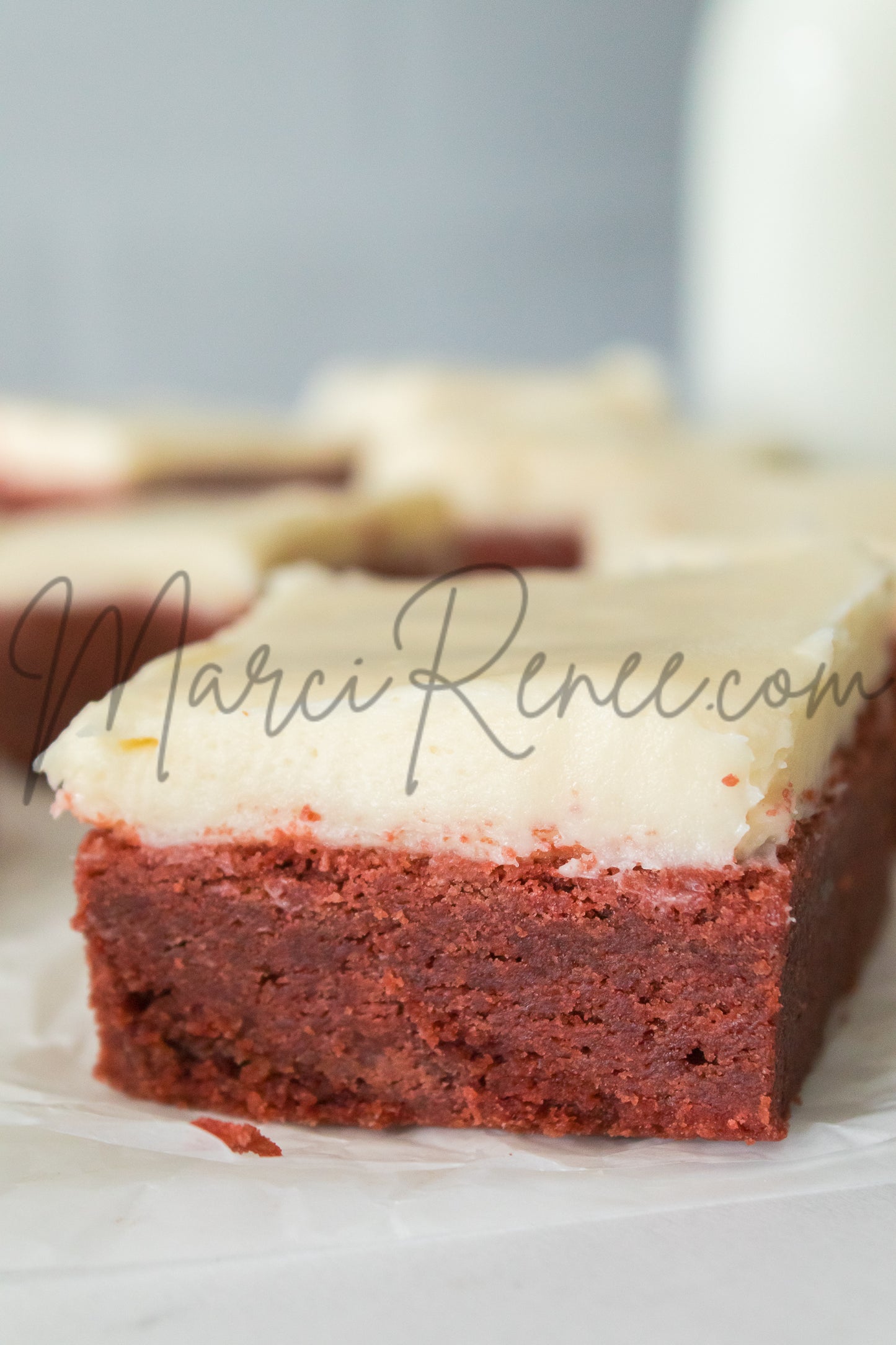 Red Velvet Sugar Cookie Bars (Semi)