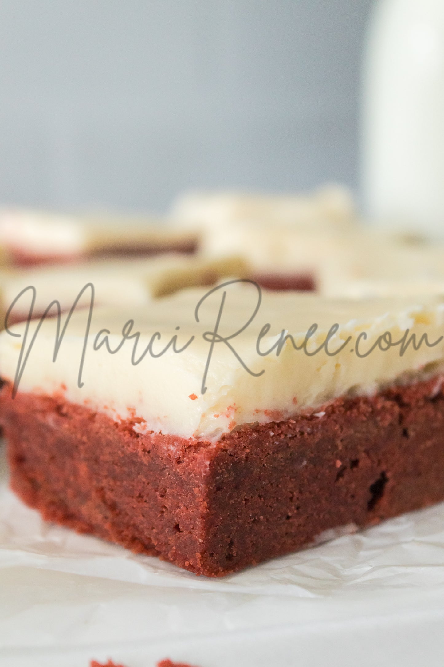 Red Velvet Sugar Cookie Bars (Semi)