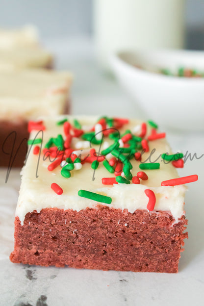 Red Velvet Sugar Cookie Bars (Semi)