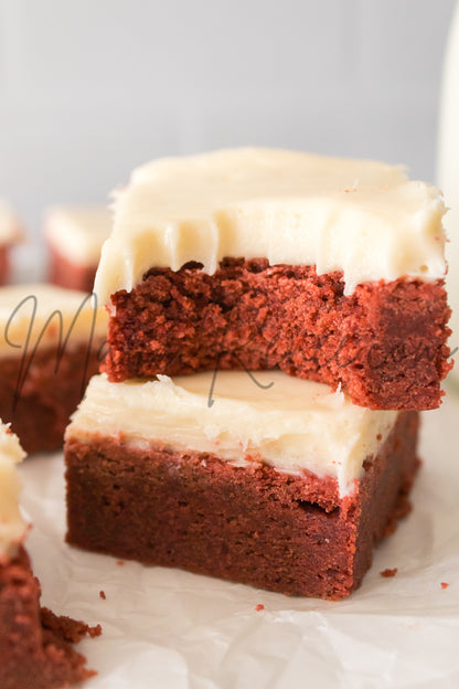 Red Velvet Sugar Cookie Bars (Semi)