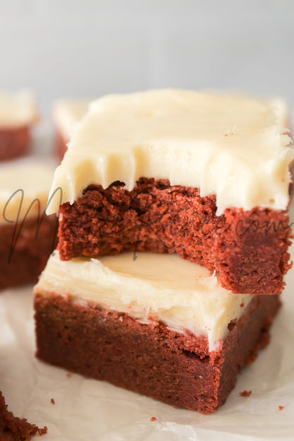 Red Velvet Sugar Cookie Bars (Semi)