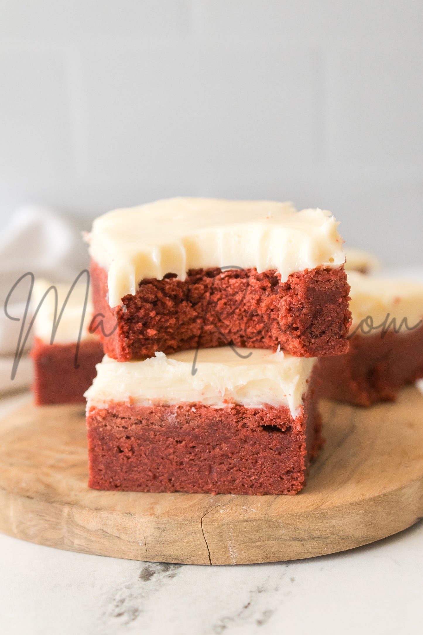 Red Velvet Sugar Cookie Bars (Semi)