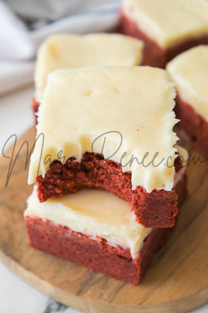 Red Velvet Sugar Cookie Bars (Semi)