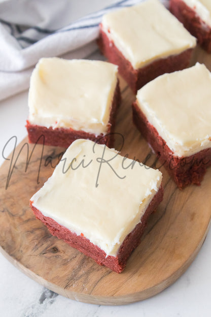 Red Velvet Sugar Cookie Bars (Semi)