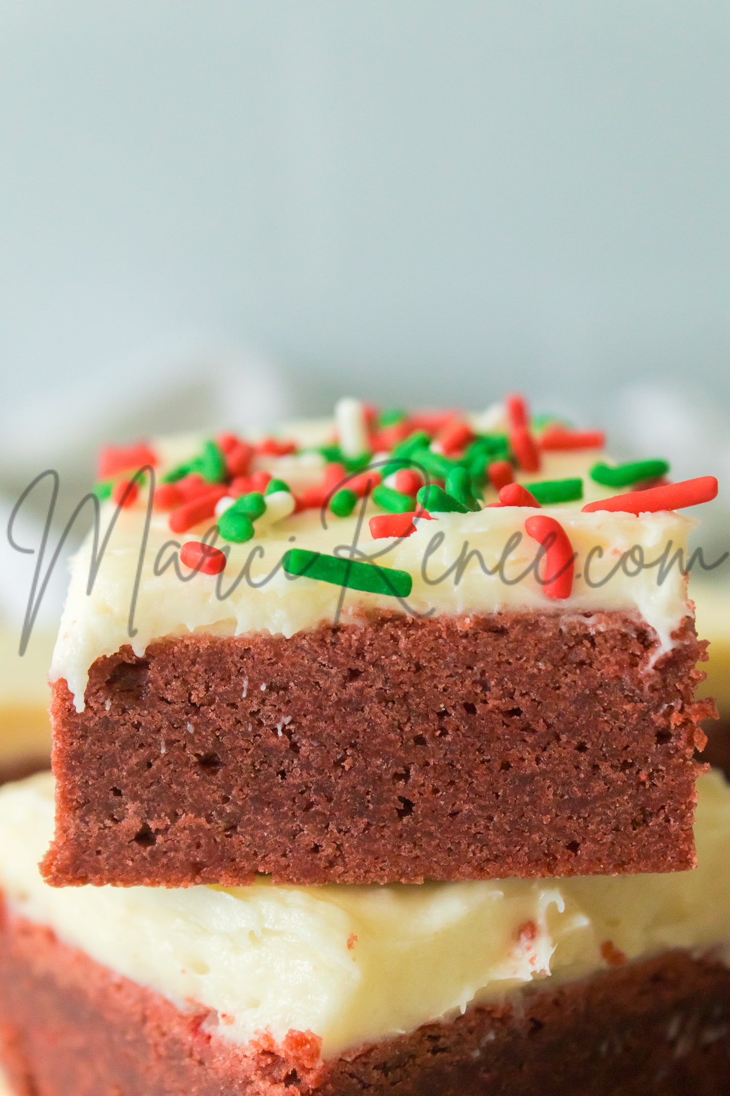 Red Velvet Sugar Cookie Bars (Semi)