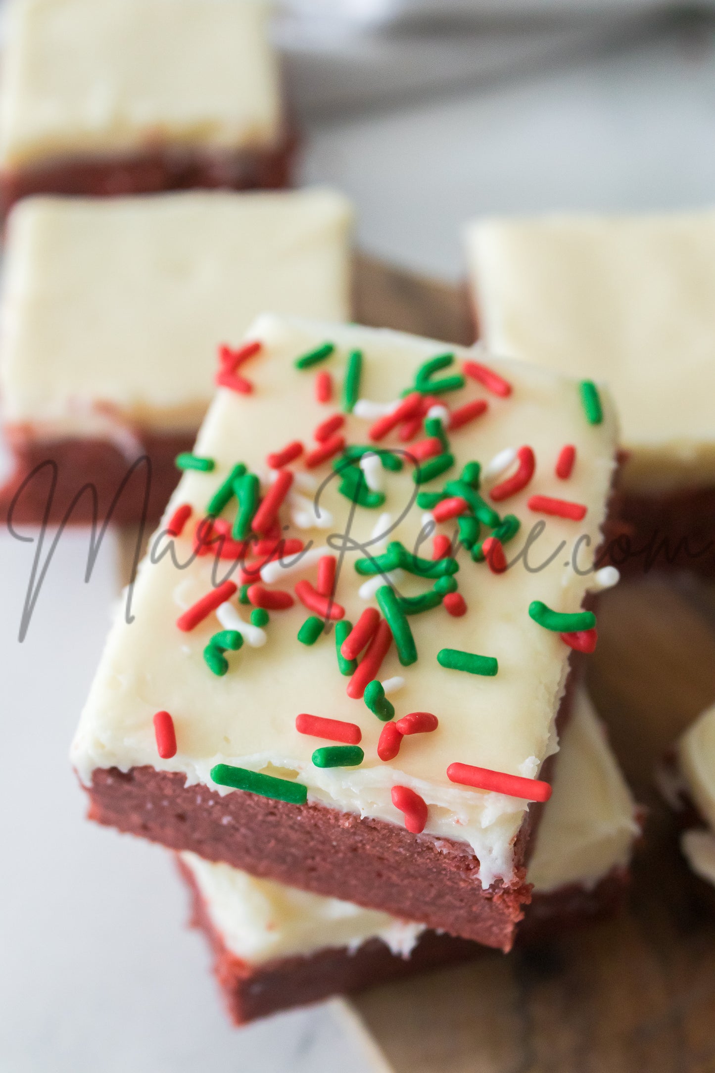 Red Velvet Sugar Cookie Bars (Semi)