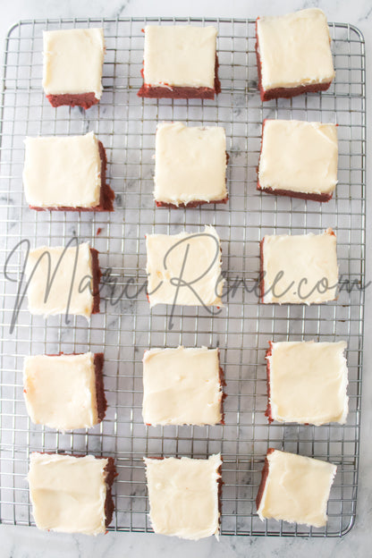 Red Velvet Sugar Cookie Bars (Semi)