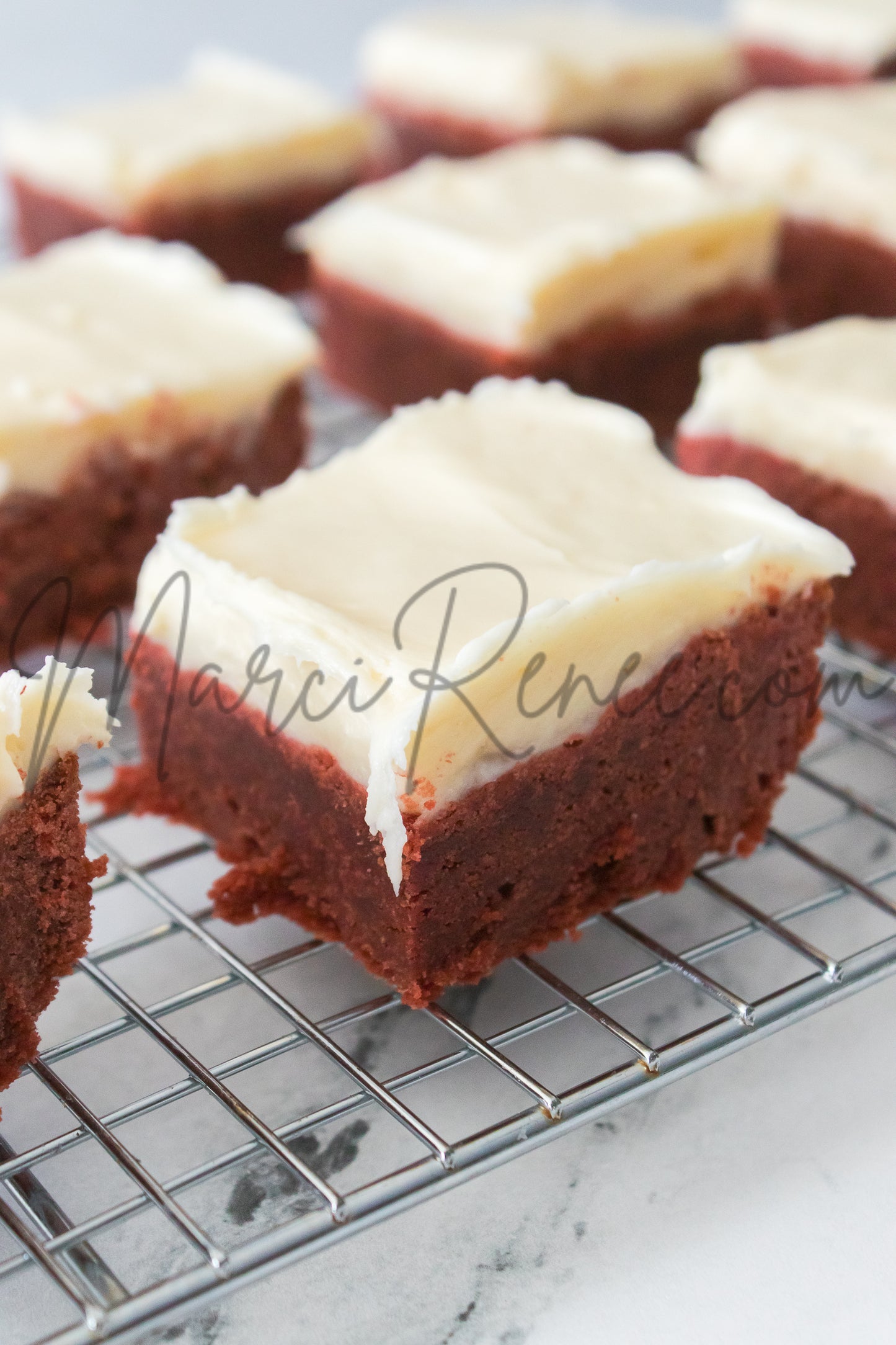 Red Velvet Sugar Cookie Bars (Semi)