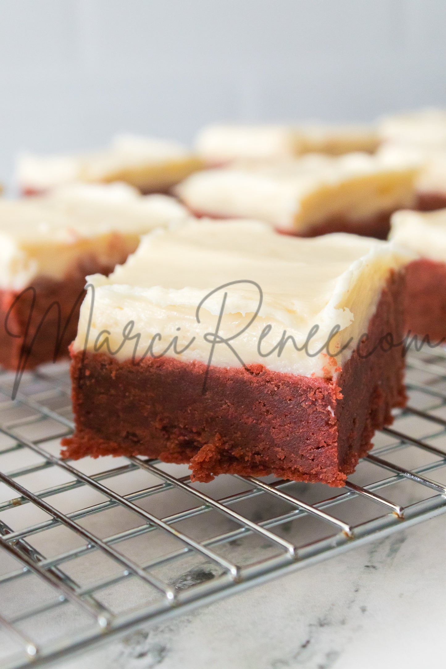 Red Velvet Sugar Cookie Bars (Semi)