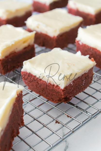 Red Velvet Sugar Cookie Bars (Semi)