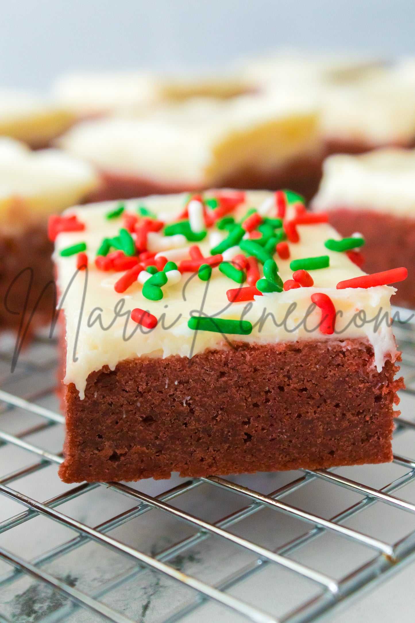 Red Velvet Sugar Cookie Bars (Semi)