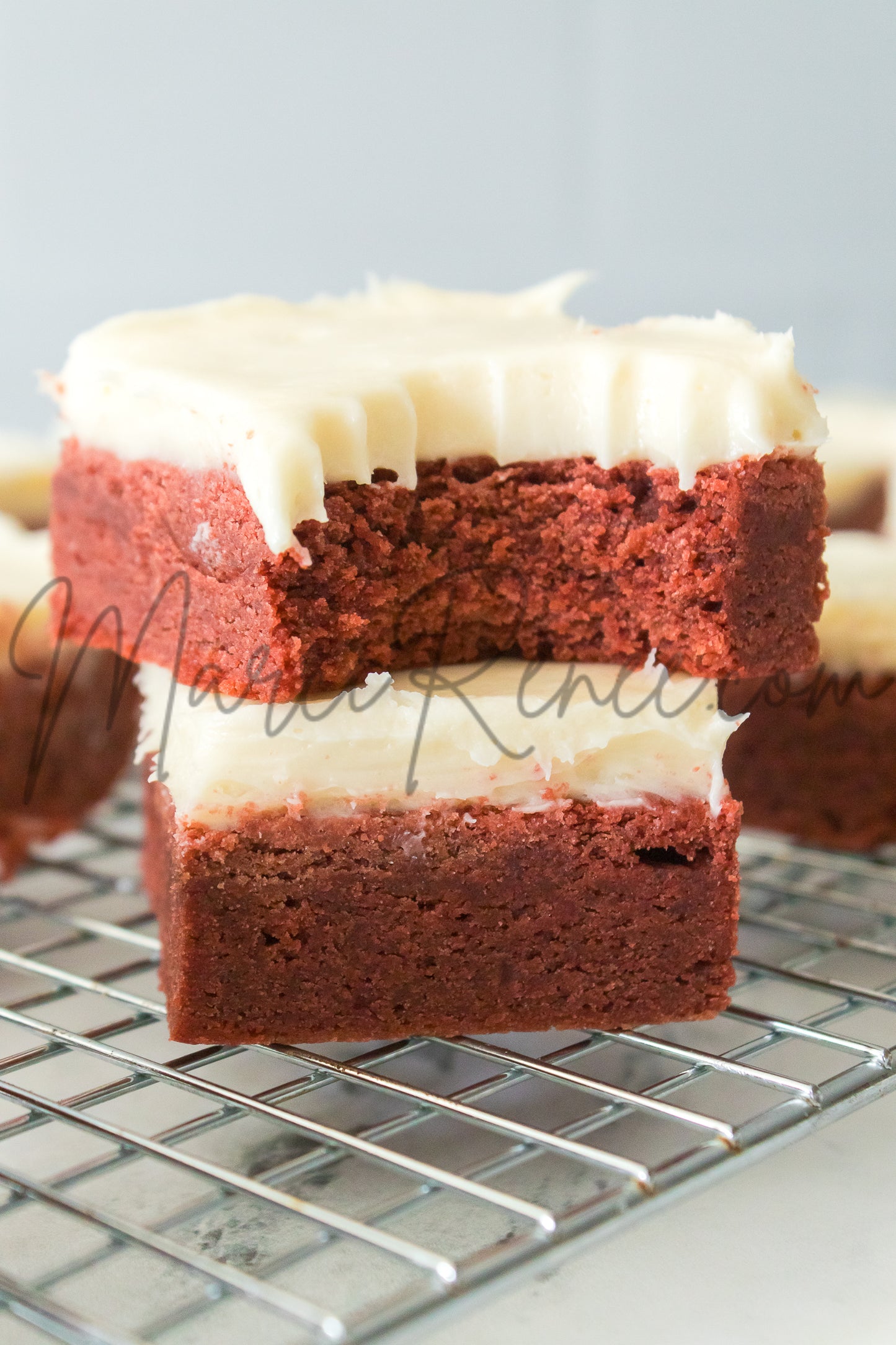 Red Velvet Sugar Cookie Bars (Semi)