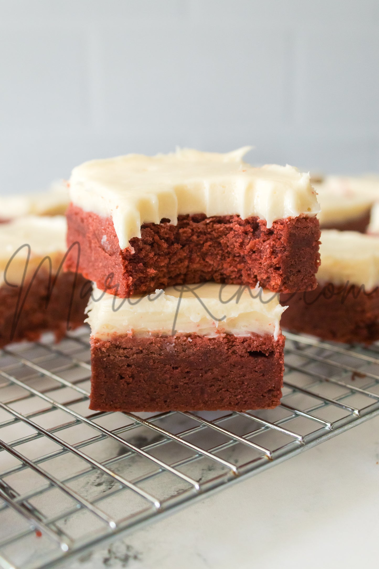 Red Velvet Sugar Cookie Bars (Semi)