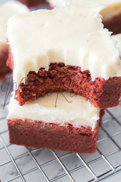 Red Velvet Sugar Cookie Bars (Semi)