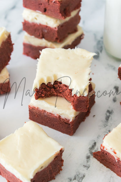 Red Velvet Sugar Cookie Bars (Semi)