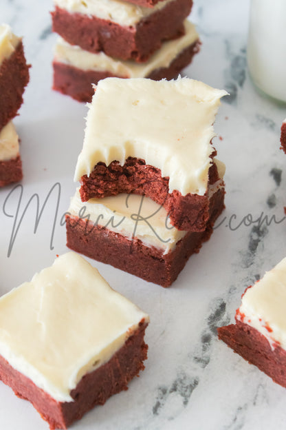 Red Velvet Sugar Cookie Bars (Semi)