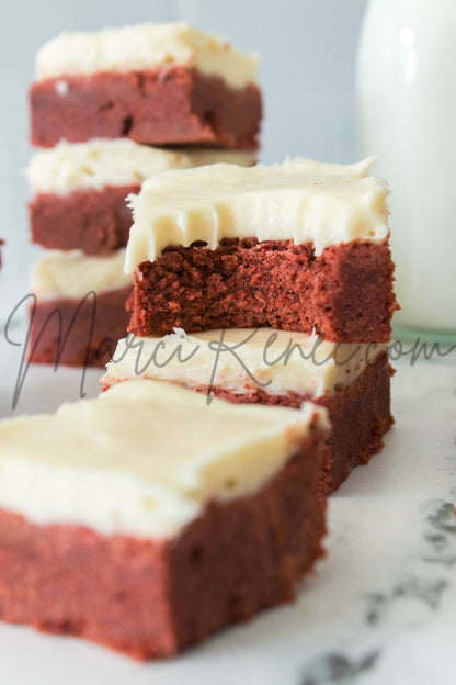 Red Velvet Sugar Cookie Bars (Semi)