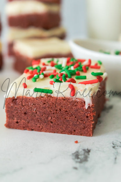 Red Velvet Sugar Cookie Bars (Semi)