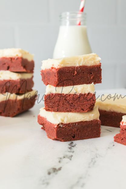 Red Velvet Sugar Cookie Bars (Semi)