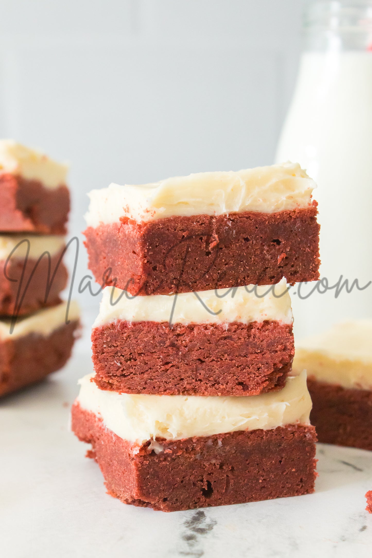 Red Velvet Sugar Cookie Bars (Semi)