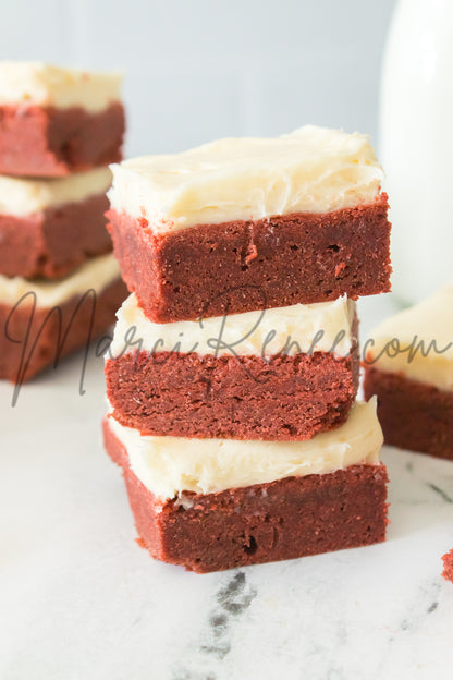 Red Velvet Sugar Cookie Bars (Semi)