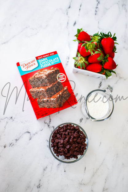 Strawberry Brownies with Chocolate Ganache (Semi With Video)