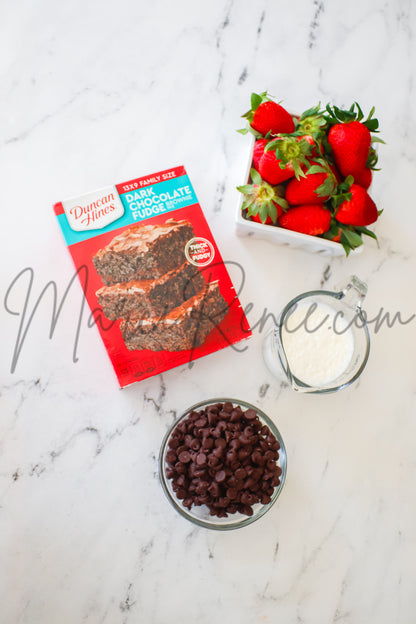 Strawberry Brownies with Chocolate Ganache (Semi With Video)