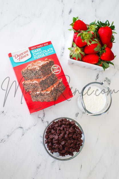 Strawberry Brownies with Chocolate Ganache (Semi With Video)