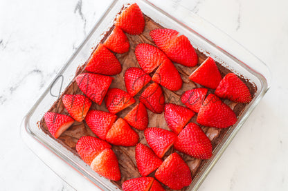 Strawberry Brownies with Chocolate Ganache (Semi With Video)