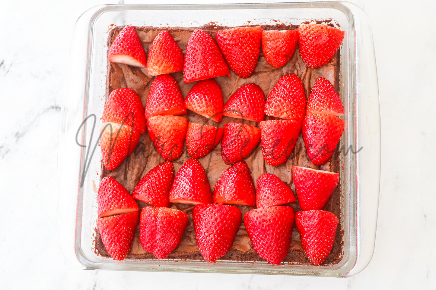 Strawberry Brownies with Chocolate Ganache (Semi With Video)