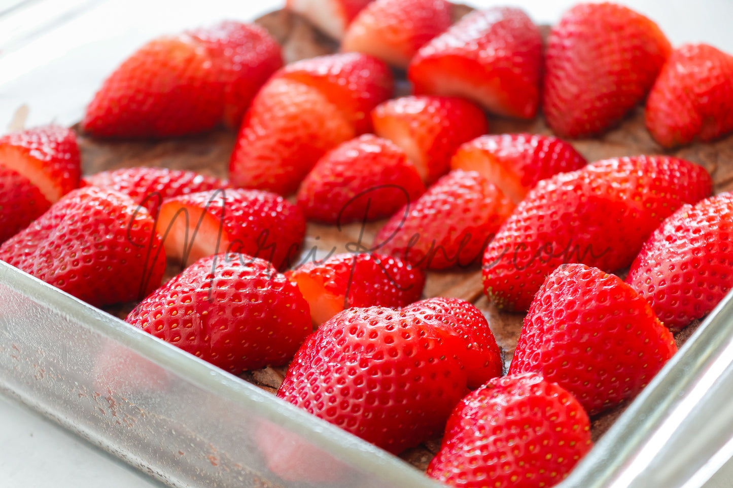 Strawberry Brownies with Chocolate Ganache (Semi With Video)