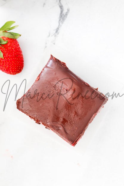 Strawberry Brownies with Chocolate Ganache (Semi With Video)